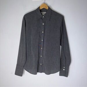 Vintage Aka Eddie Bauer Grey Cotton Collar Button Down Medium